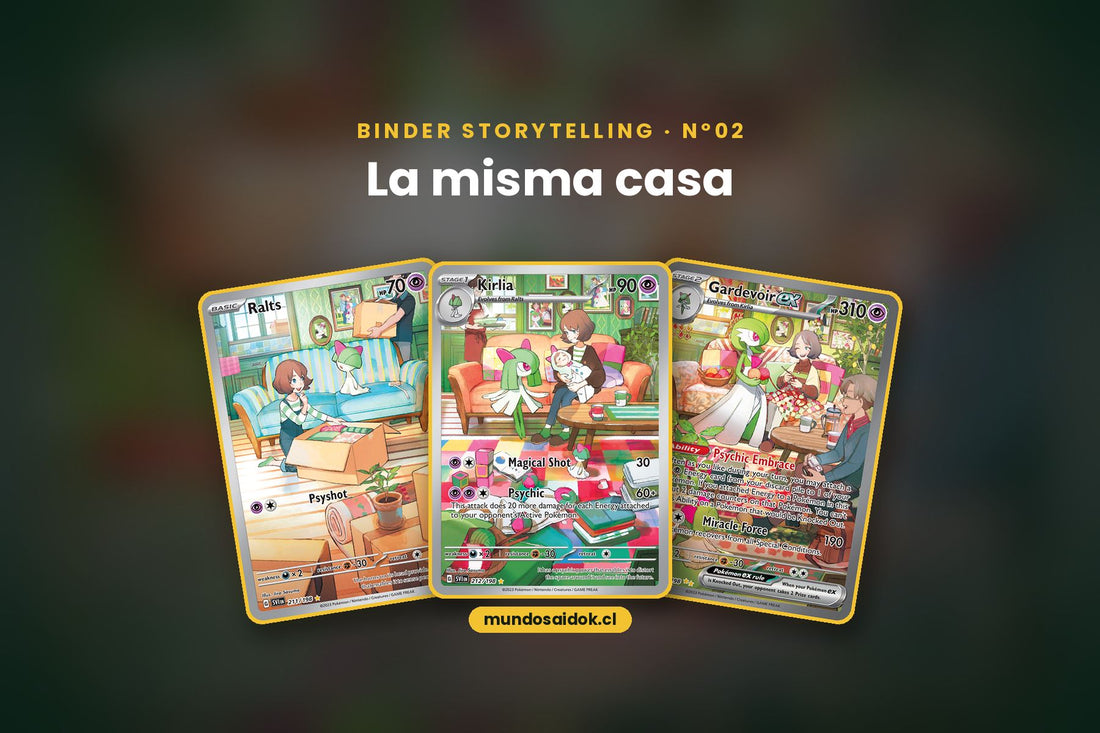 Portada Binder Storytelling Nº02 La misma casa: cartas Ralts, Kirlia y Gardevoir ex de Escarlata y Púrpura | Mundo Saidok