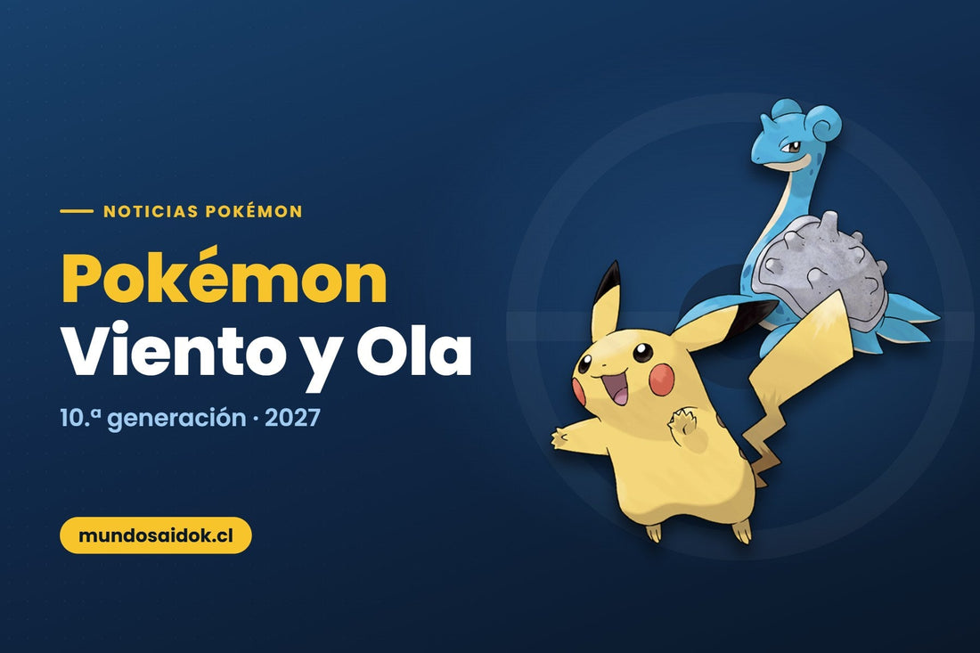 Portada de la noticia: Pokémon Viento y Ola — 10.ª generación · 2027 | Mundo Saidok
