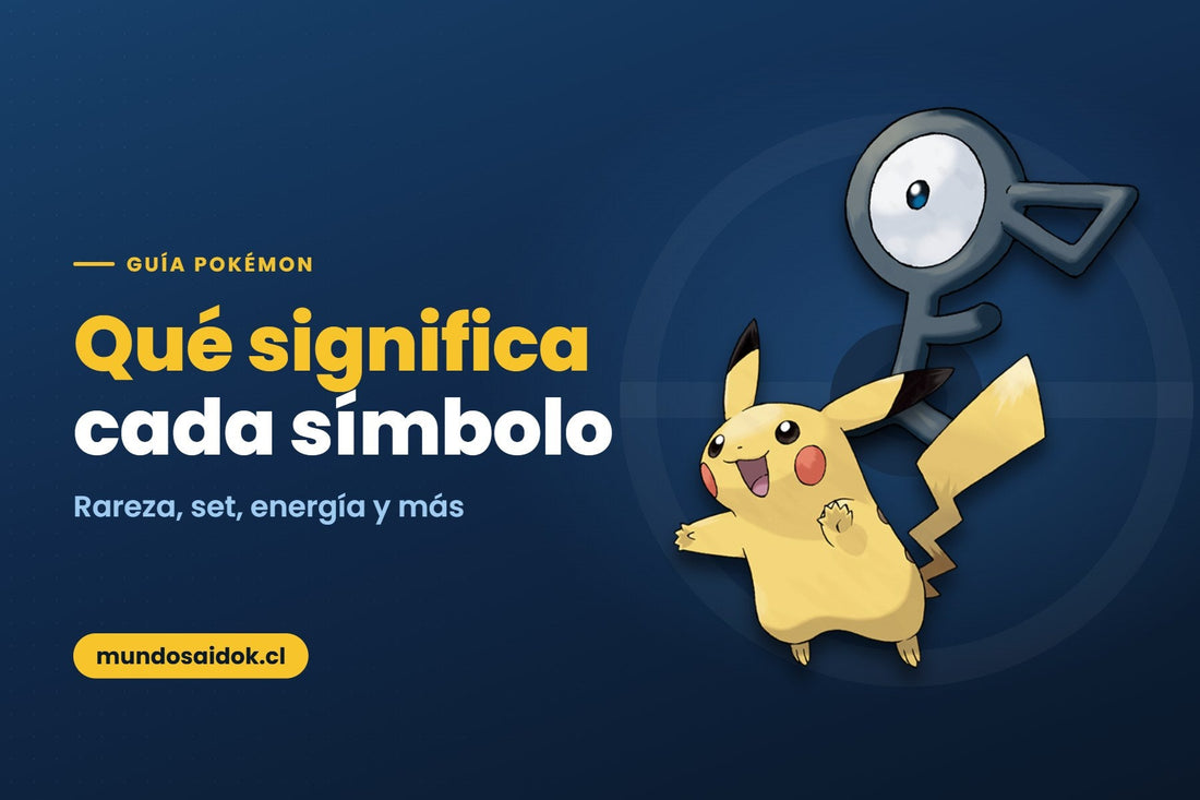 Portada de la guía: Qué significa cada símbolo — Rareza, set, energía y más | Mundo Saidok
