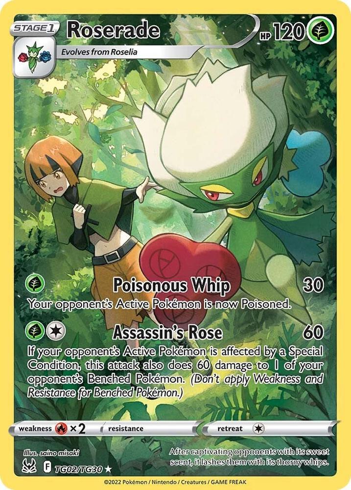 Carta Pokémon Roserade TG02/TG30