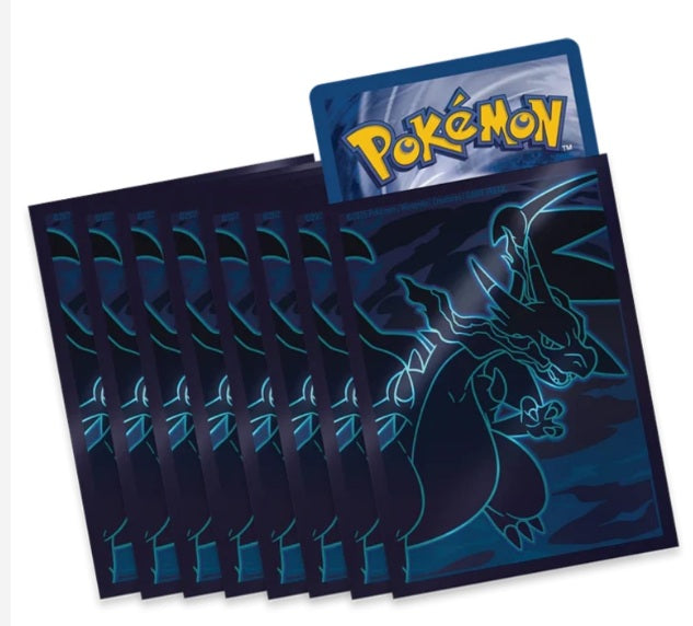 65 SLEEVES PREMIUM POKÉMON TCG: MEGA CHARIZARD X – PHANTASMAL FLAMES EDITION