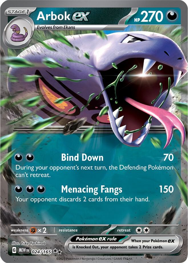 Carta Pokémon Arbok ex - 024/165 024/165