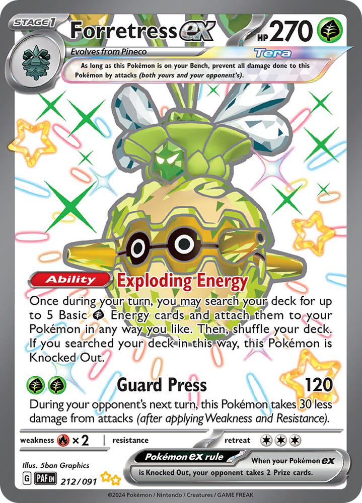 Carta Pokémon Forretress ex - 212/091 212/091