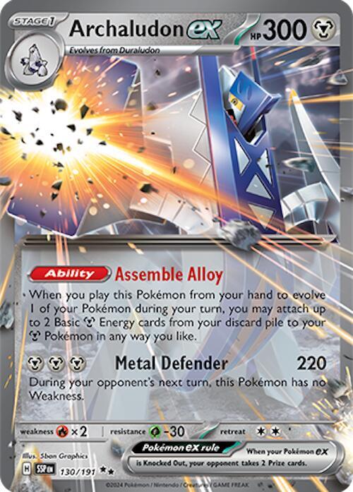 Carta Pokémon Archaludon ex - 130/191 130/191