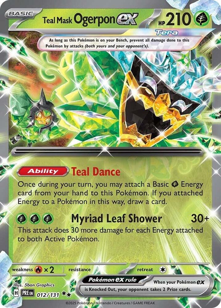 Carta Pokémon Teal Mask Ogerpon ex - 012/131 012/131