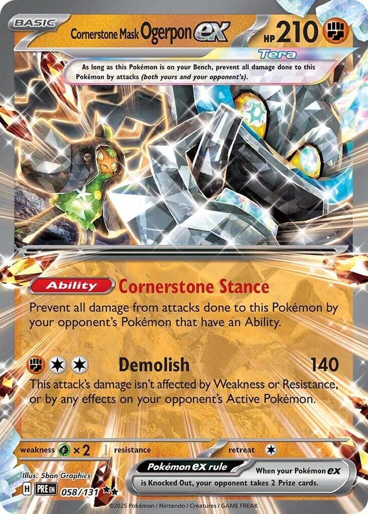 Carta Pokémon Cornerstone Mask Ogerpon ex - 058/131 058/131