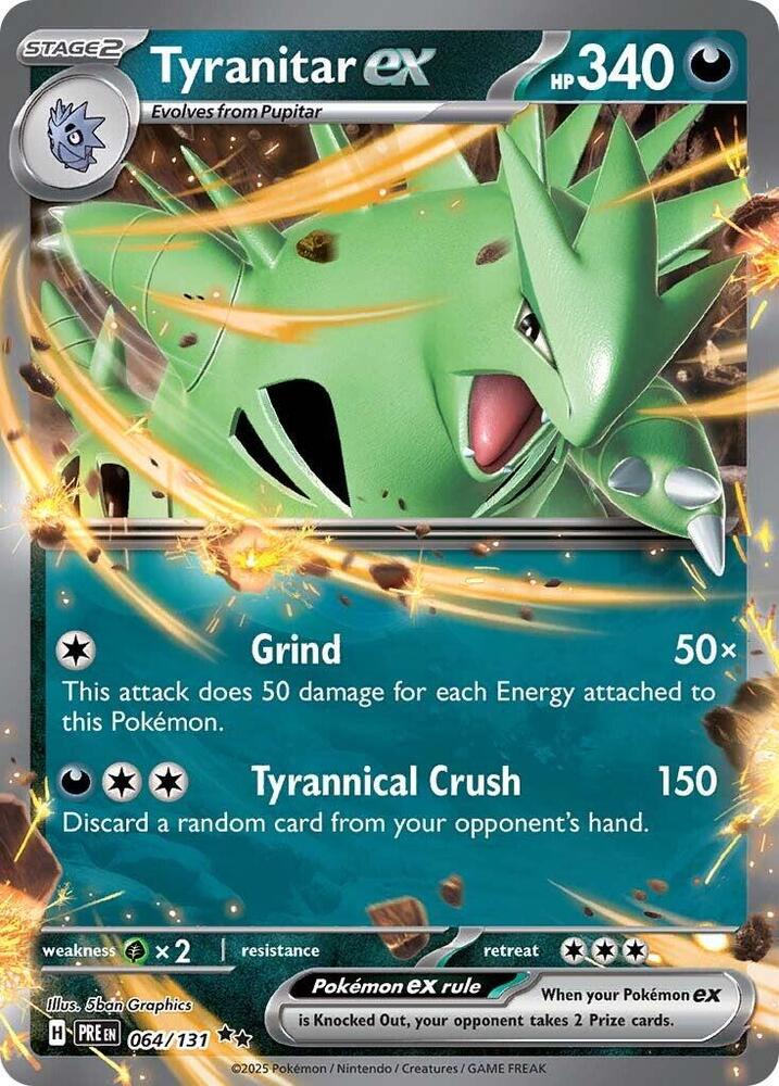 Carta Pokémon Tyranitar ex 064/131