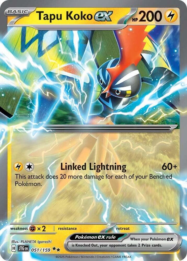 Carta Pokémon Tapu Koko ex 051/159