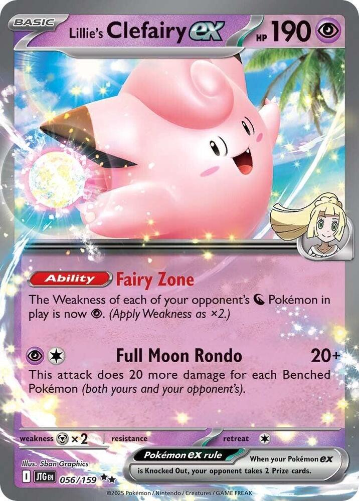 Carta Pokémon Lillie's Clefairy ex - 056/159 056/159