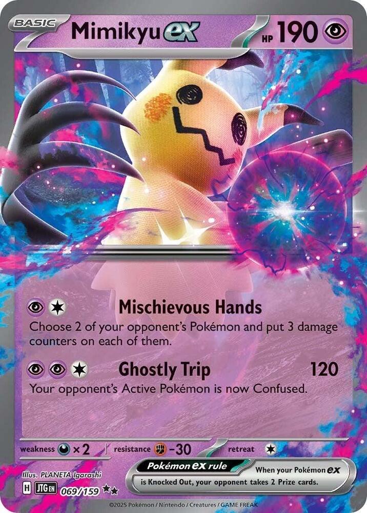 Carta Pokémon Mimikyu ex 069/159