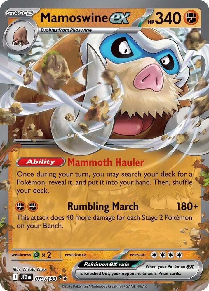Carta Pokémon Mamoswine ex - 079/159 079/159