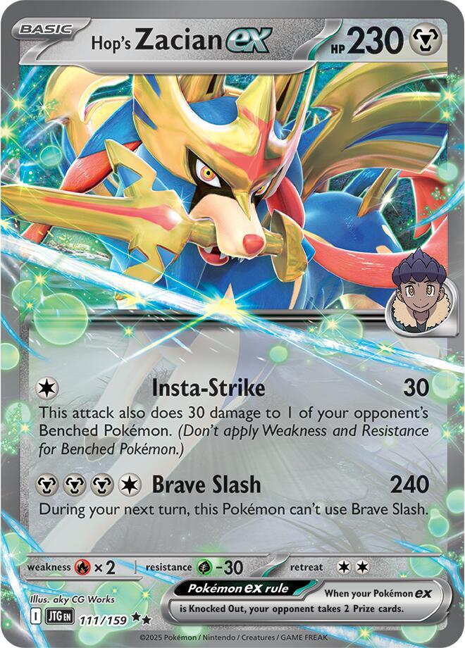 Carta Pokémon Hop's Zacian ex - 111/159 111/159