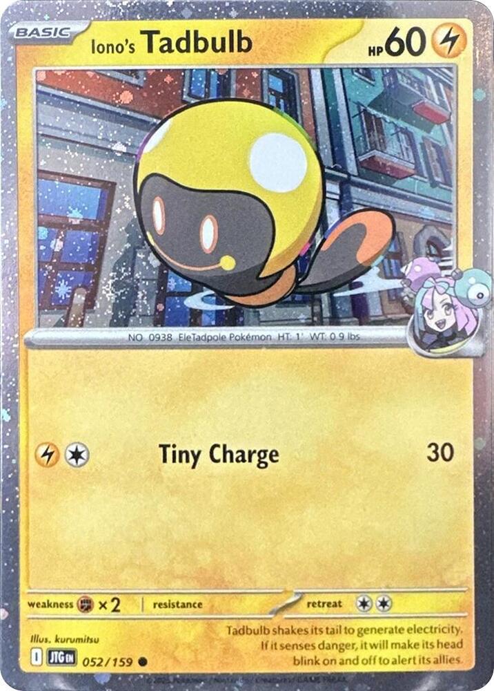 Carta Pokémon Iono's Tadbulb - 052/159 (Cosmos Holo) 052/159