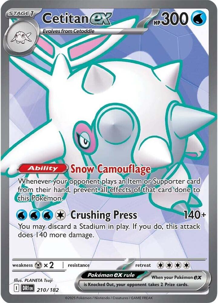 Carta Pokémon Cetitan ex - 210/182 210/182