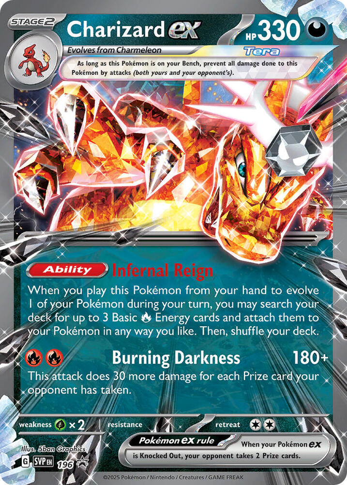 Carta Pokémon Charizard ex -196 196