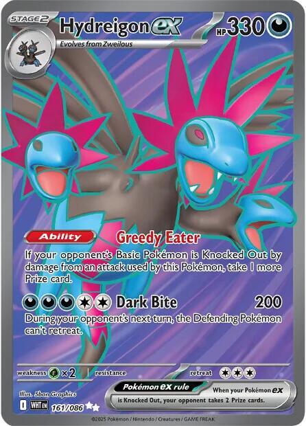 Carta Pokémon Hydreigon ex - 161/086 161/086