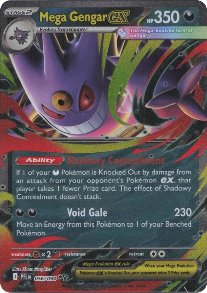 Carta Pokémon Mega Gengar ex 056/094