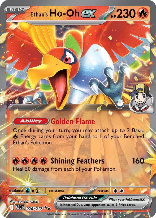 Carta Pokémon Ethan's Ho-Oh ex 026/217
