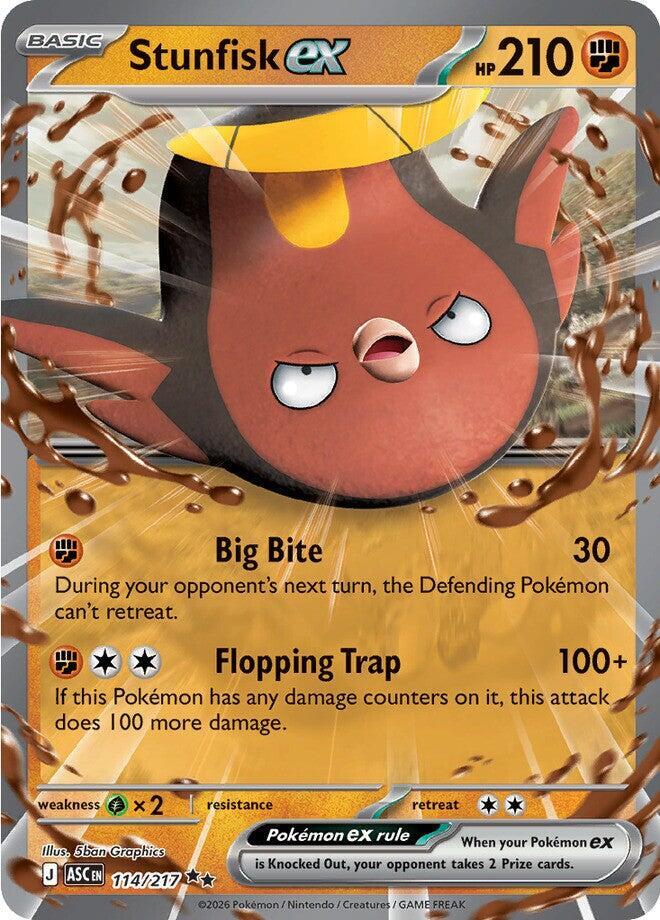 Carta Pokémon Stunfisk ex - 114/217 114/217