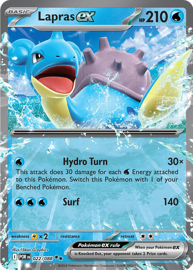 Carta Pokémon Lapras ex 022/088