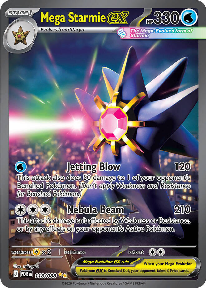 Carta Pokémon Mega Starmie ex - 118/088 118/088