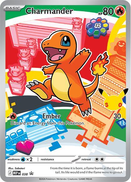 Carta Pokémon Charmander - 038 038