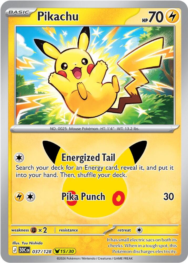 Carta Pokémon Pikachu - 037/128 037/128