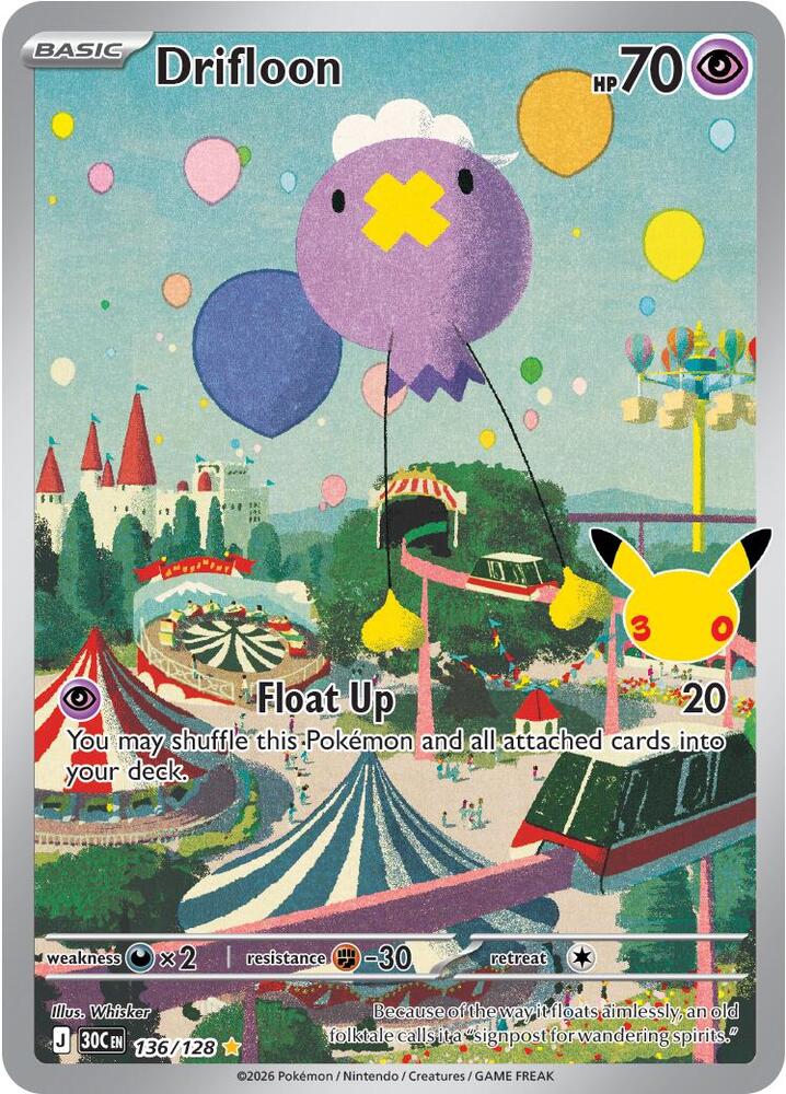 Carta Pokémon Drifloon - 136/128 136/128