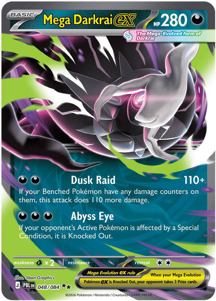 Carta Pokémon Mega Darkrai ex - 048/084 048/084