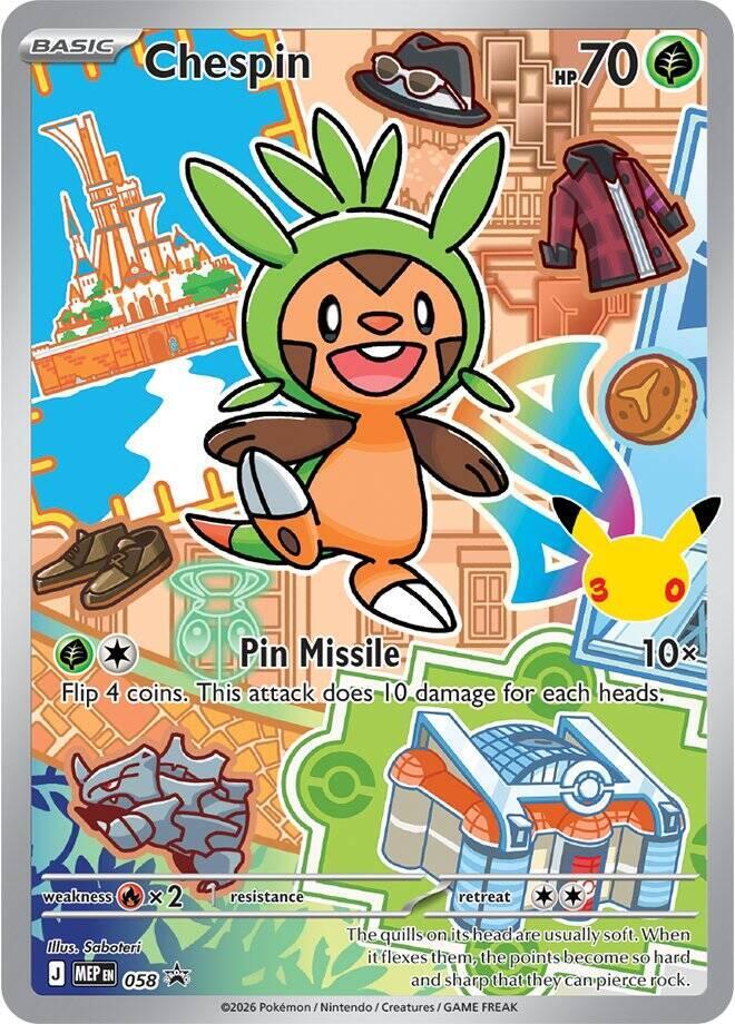 Carta Pokémon Chespin -  058 058