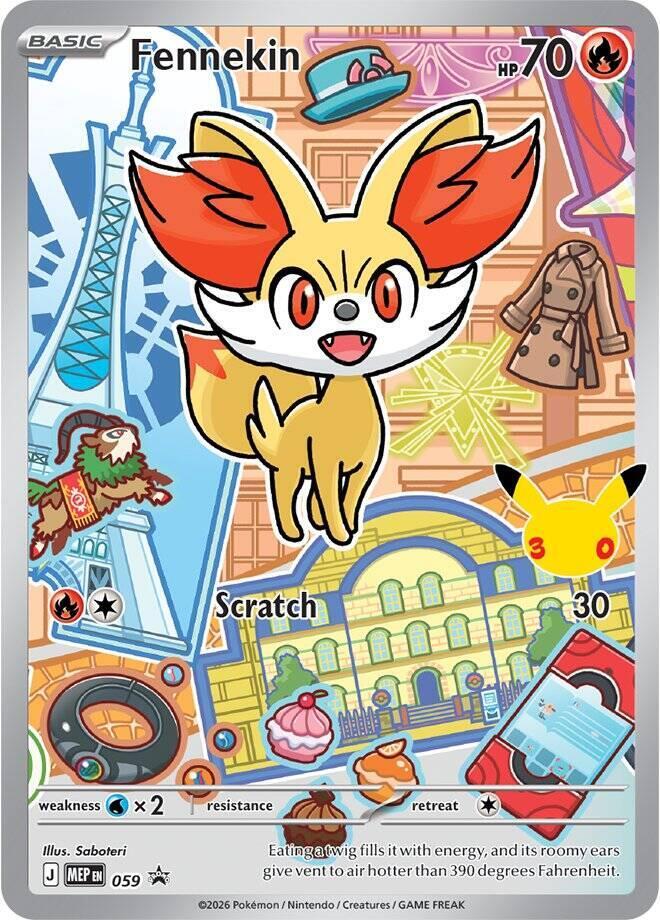 Carta Pokémon Fennekin -  059 059