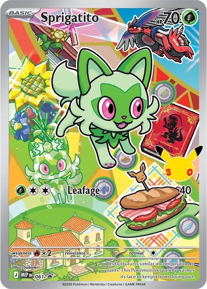Carta Pokémon Sprigatito -  061 061