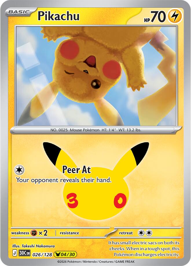 Carta Pokémon Pikachu - 026/128 026/128