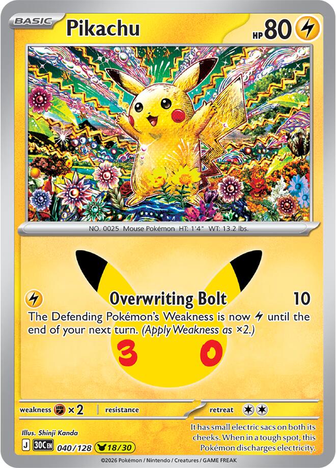 Carta Pokémon Pikachu - 040/128 040/128