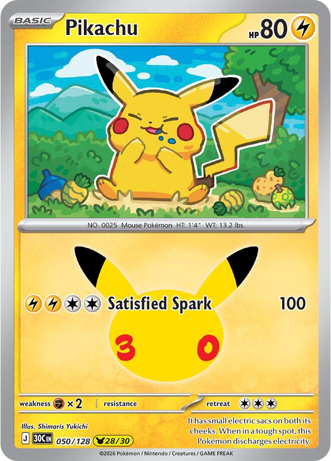 Carta Pokémon Pikachu - 050/128 050/128