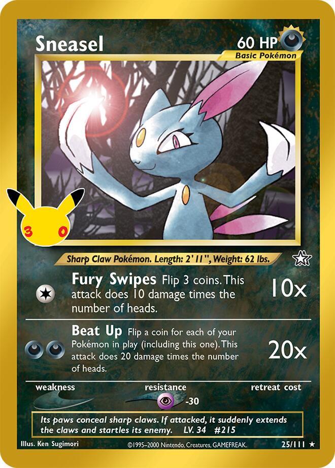 Carta Pokémon Sneasel 25/111