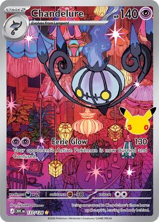 Carta Pokémon Chandelure - 137/128 137/128