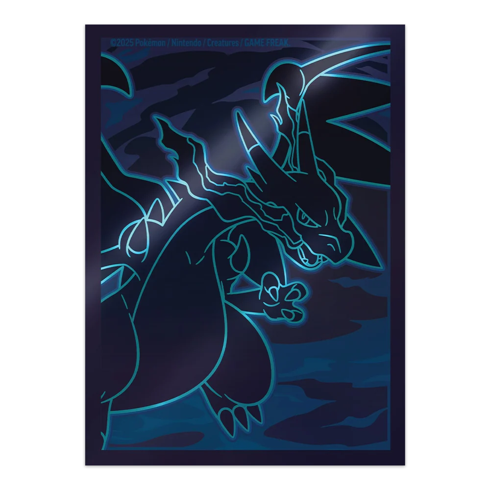 65 SLEEVES PREMIUM POKÉMON TCG: MEGA CHARIZARD X – PHANTASMAL FLAMES EDITION