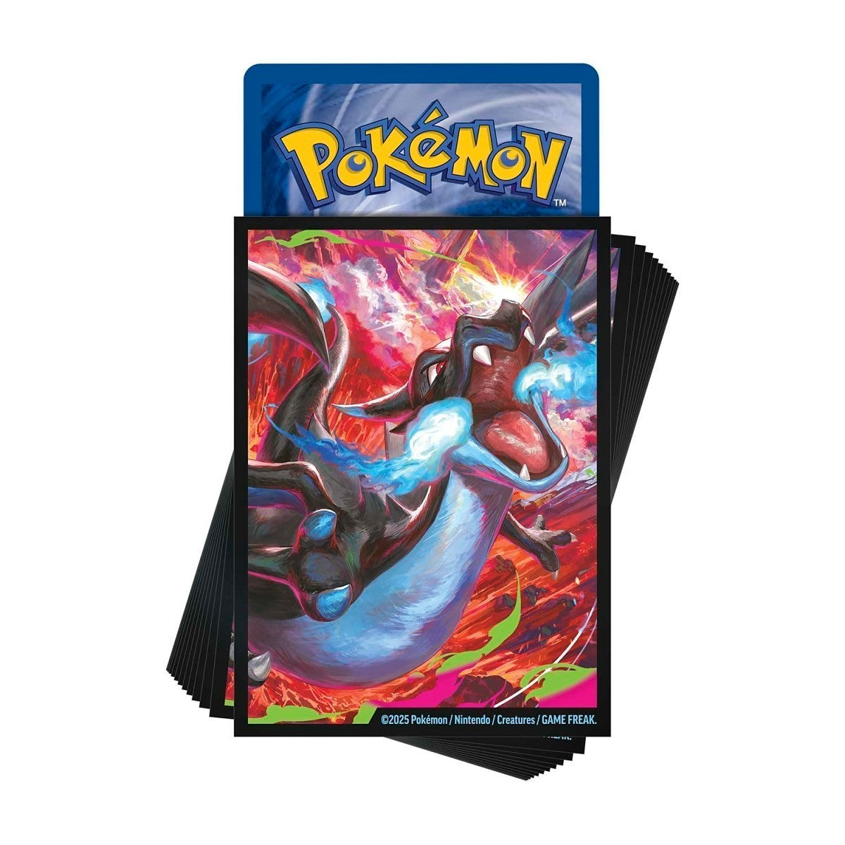 65 Sleeves: Mega Charizard X – Phantasmal Blue Flare Edition