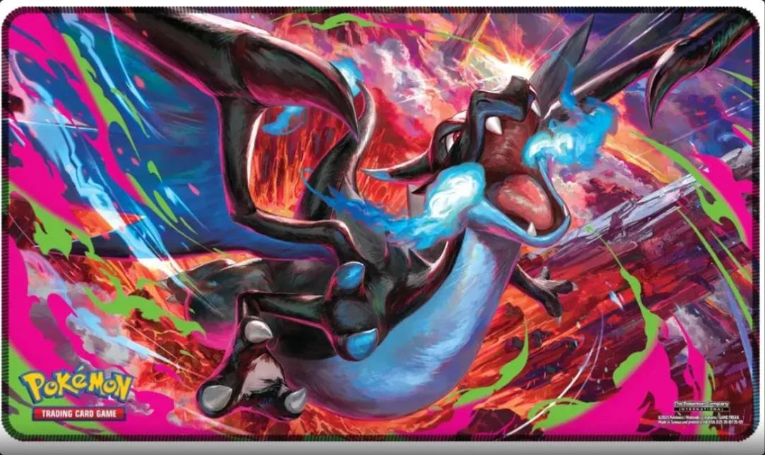 Mega Charizard X: Phantasmal Blue Flare – Official TCG Playmat
